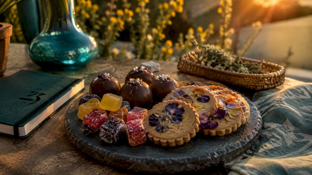 Artisanal edibles background